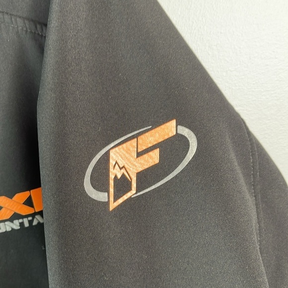 FXR Mountain Mens Black Soft Shell Jacket Fleece Lined Graphics Logo Neon XL - Picture 8 of 16